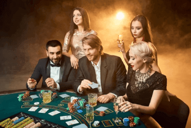 Ilustración de mesas y juegos en vivo